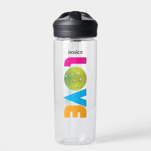 Pickleball Love, custom name or text Water Bottle