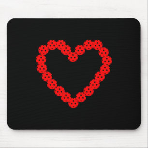Pickleball Love Heart For Valentines Day Gifts Pic Mouse Mat