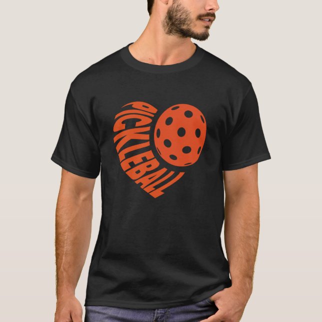 Pickleball Love Heart Happy Valentineu2019s Day Me T-Shirt (Front)