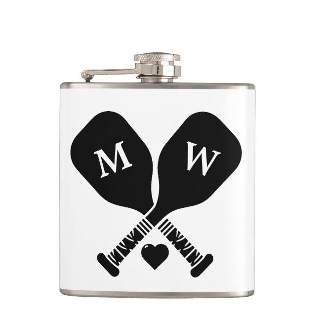 Pickleball Love Hip Flask (Front)