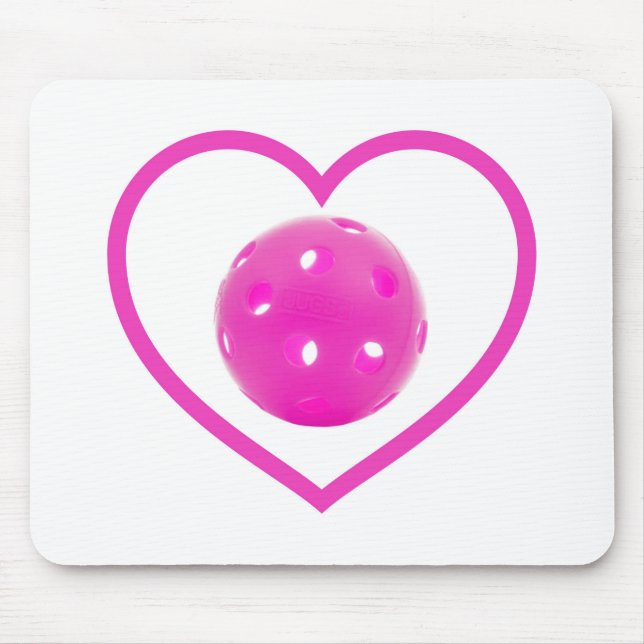 Pickleball love pink pickle ball sport pink mouse mat (Front)