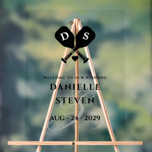 Pickleball Love Welcome Acrylic Sign