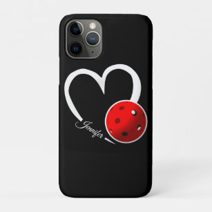 Pickleball Love White Heart Red Pickleball Case-Mate iPhone Case