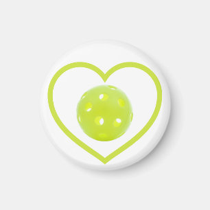 pickleball love yellow pickle ball magnet