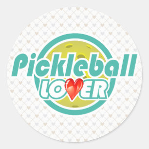 Pickleball Lover 2A-2B Options Classic Round Sticker