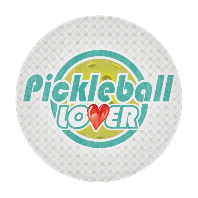 Pickleball Lover 2B Glass Cutting Boards Options (Front)