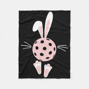 Pickleball Lover Easter Bunny Ears Feet Kids Toddl Fleece Blanket