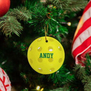 Pickleball Lover Personalised Metal Tree Decoration