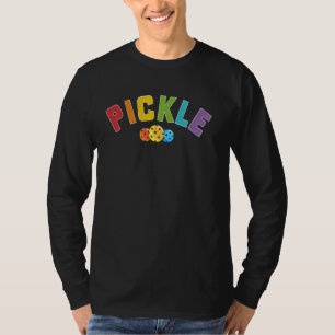 Pickleball Lover Pickle Ball Player Gay Pride Rain T-Shirt