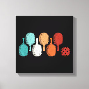 Pickleball Lover Retro Paddle Sport Vintage Canvas Print