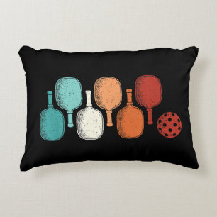 Pickleball Lover Retro Paddle Sport Vintage Decorative Cushion