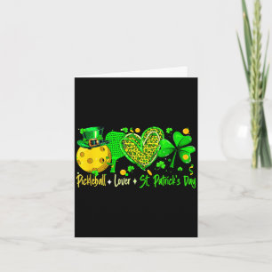 Pickleball lover st. patrick's day player team card