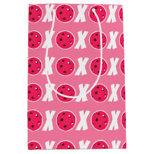 Pickleball Lover Valentine XOXO Pickleballs Medium Gift Bag