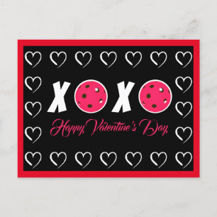 Pickleball Lover Valentine XOXO Pickleballs Postcard