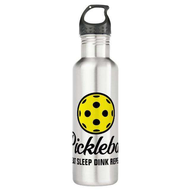 Pickleball lover water bottle gift Eat Sleep Dink (Front)