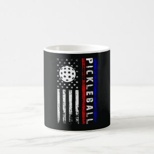Pickleball Lovers 4th of July American Flag Coffee Mug