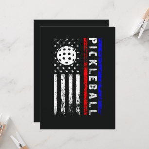 Pickleball Lovers 4th of July American Flag Invitation