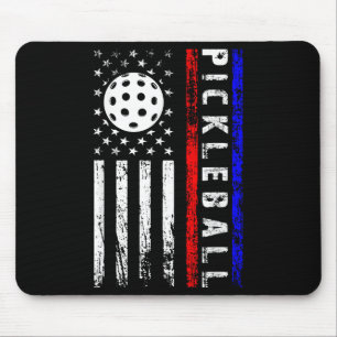 Pickleball Lovers 4th Of July American Flag Pickle Mouse Mat