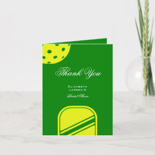 Pickleball Lovers Bridal Shower Neon Theme Thank You Card