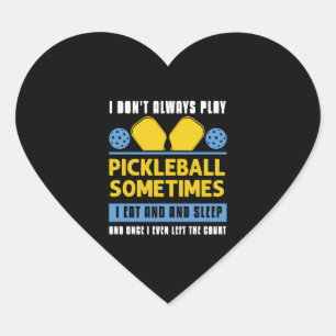Pickleball Lovers Funny Pickleball           Heart Sticker