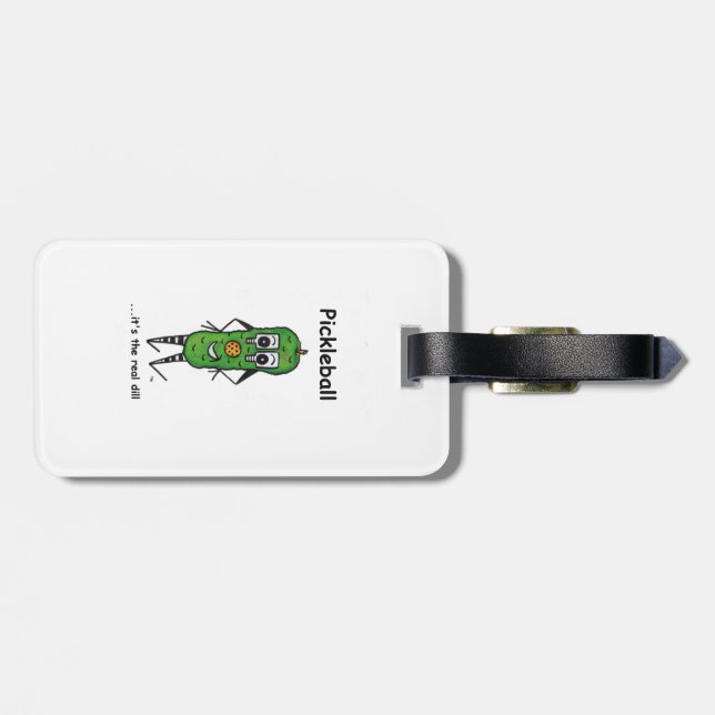 Pickleball luggage tag (Back Horizontal)