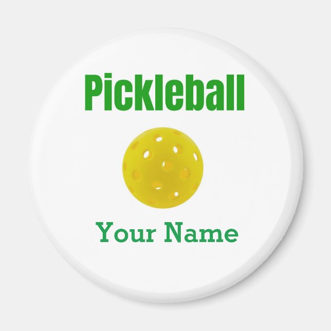 Pickleball Magnet Personalised with Your Name (Front)