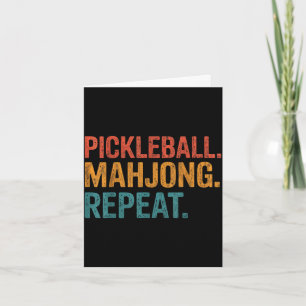 Pickleball mahjong repeat funny card