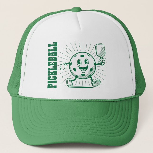 PICKLEBALL MASCOT TRUCKER HAT (Front)