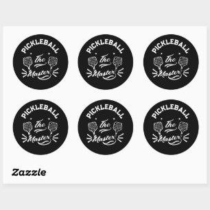 Pickleball Master Classic Round Sticker