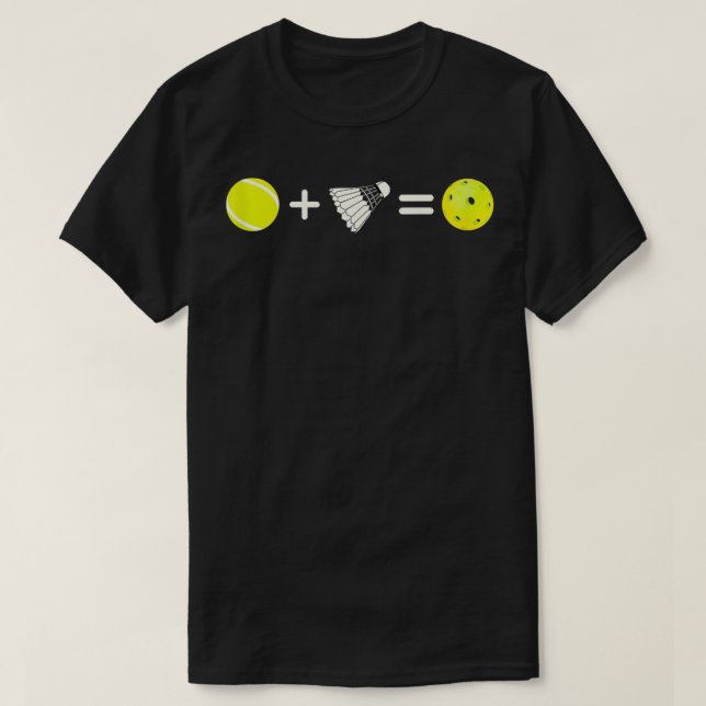 Pickleball Math Equation Funny Pickleball Player 1 T-Shirt (Design Front)
