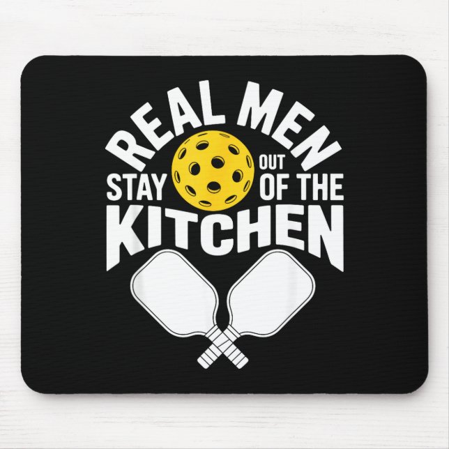Pickleball men kitchen humour funny for paddle fan mouse mat (Front)