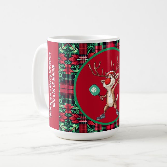  Pickleball🎄 Merry Christmas, custom text Coffee Mug (Front Left)