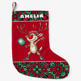 Pickleball🎄 Merry Christmas, custom text Small Christmas Stocking