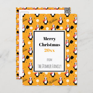 🐧 Pickleball Merry Christmas 🎁  Postcard