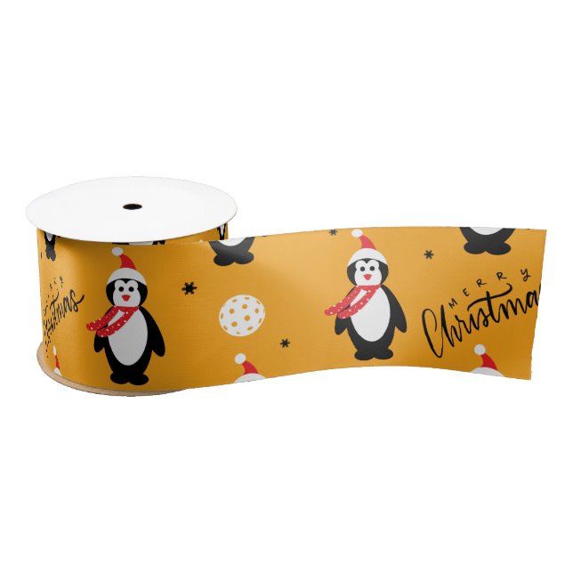 🐧 Pickleball Merry Christmas 🎁  Satin Ribbon (Spool)