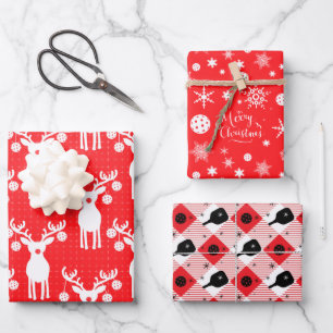 😍 Pickleball🎄 Merry Christmas Wrapping Paper Sheet