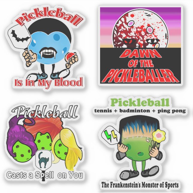 Pickleball Monsters Vampire Witches Zombies (Front)