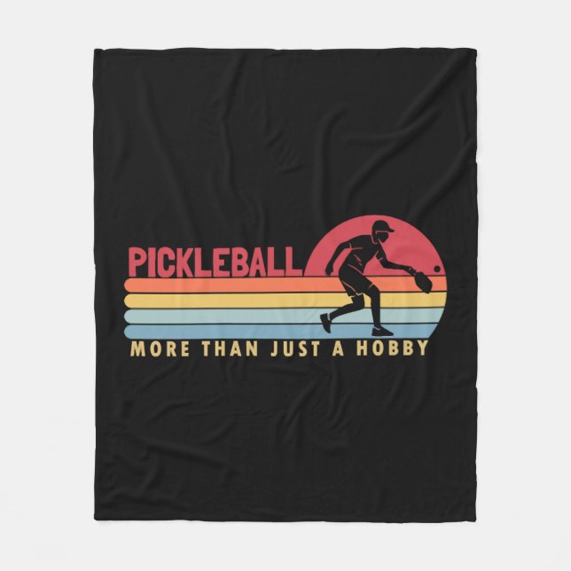 Pickleball more than a Hobby Coach Player Pro Fleece Blanket (Front)
