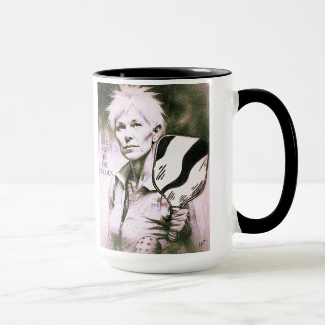 Pickleball Mug - “See You In The Kitchen” (Right)