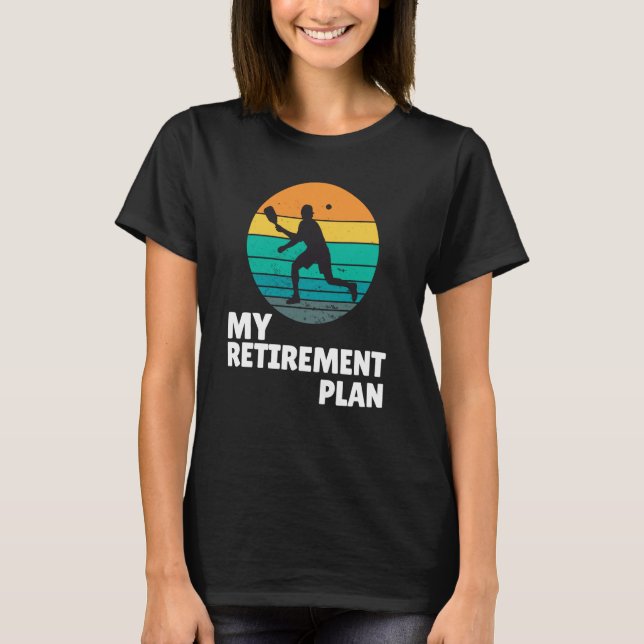 Pickleball My Retirement Plan Dink Legend Paddle T-Shirt (Front)