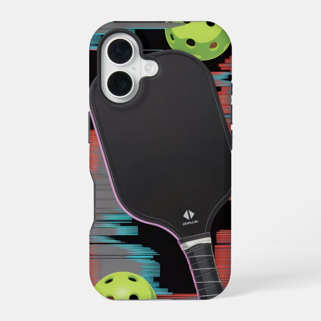 Pickleball Neon Paddle Motion Case (Back)