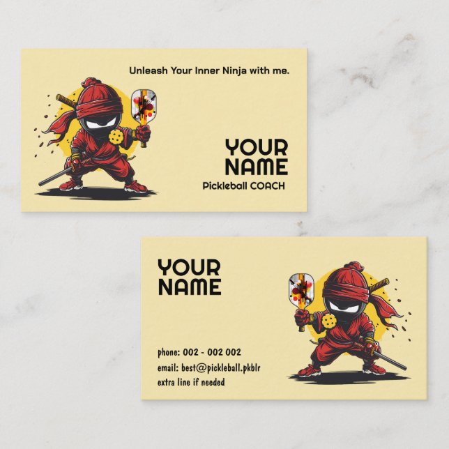 Pickleball Ninja Pro Business Card (Front/Back)