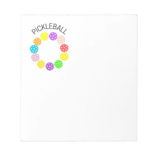 Pickleball Notepad for Memos, Notes, To Do Lists