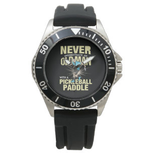 Pickleball - Old Man With A Pickleball Paddle Watch
