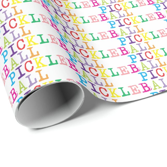 Pickleball old typewriter on white wrapping paper (Roll Corner)
