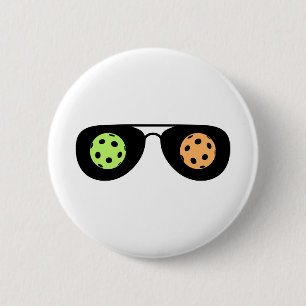 Pickleball on My Mind (sunglasses + balls) 6 Cm Round Badge