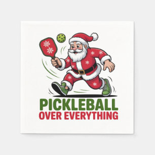 Pickleball Over Everything Pickleball Santa Napkin