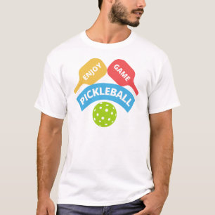 Pickleball Paddle and Ball colourful T-Shirt