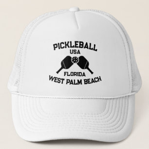 Pickleball Paddle Ball West Palm Beach USA Custom  Trucker Hat