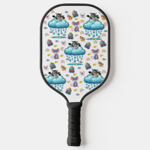 Pickleball Paddle Cat Dog Mouse Square
